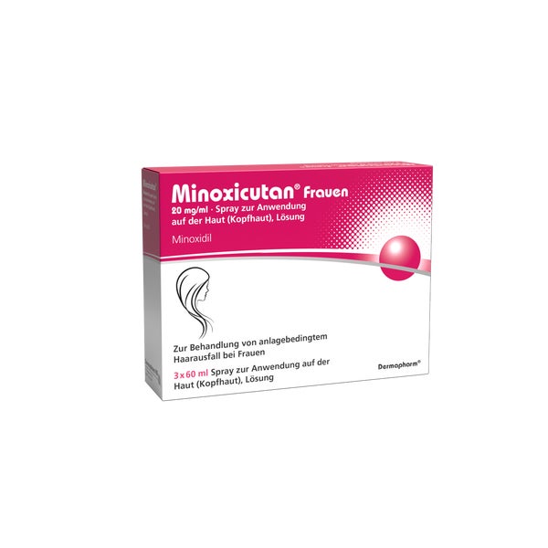 MINOXICUTAN Frauen 20 mg/ml Spray 3X60 ml