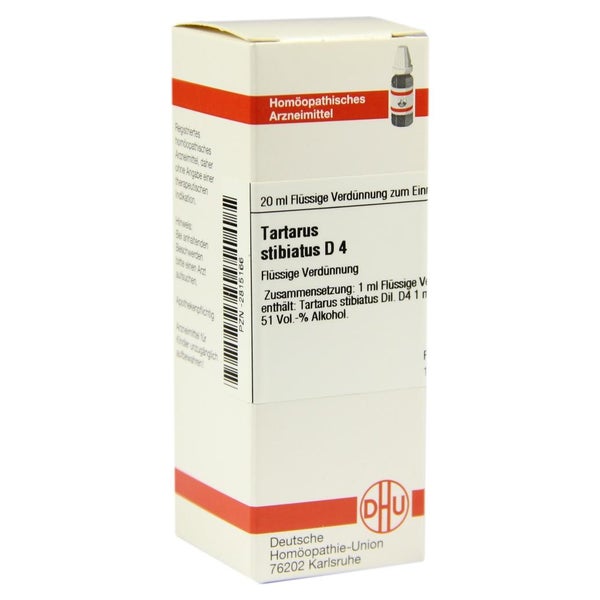Tartarus Stibiatus D 4 Dilution 20 ml