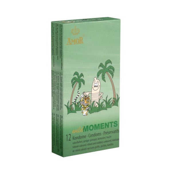 Wild Moments Kondome 12er Pack – Rippen & Noppen (12 Kondome) 12 St