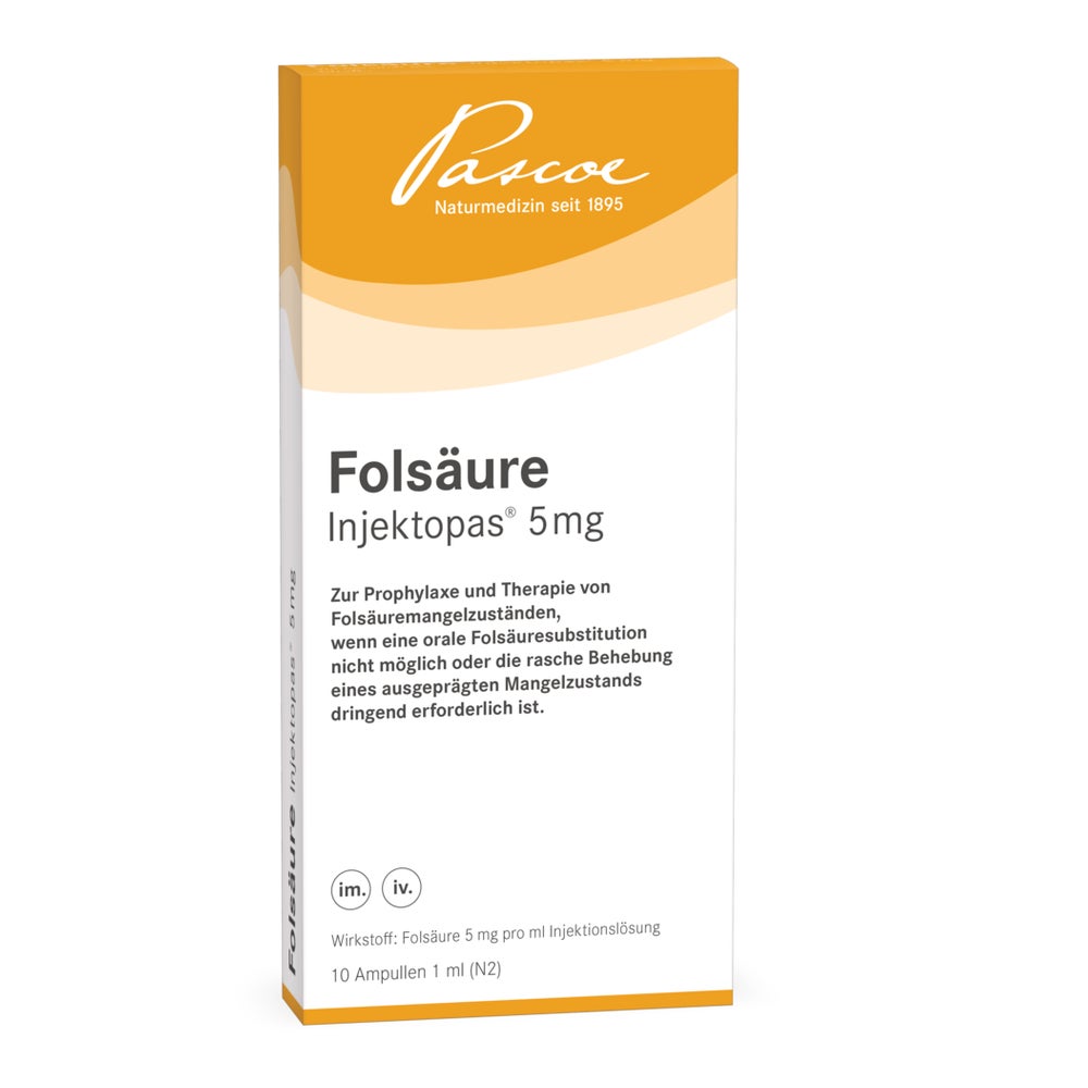 Folsäure Injektopas 5 mg 10 St