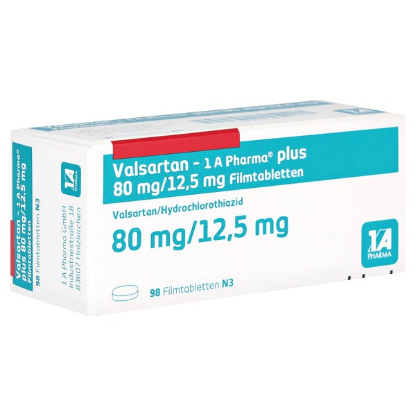VALSARTAN-1A Pharma plus 80/12,5 mg Filmtabletten 98 St