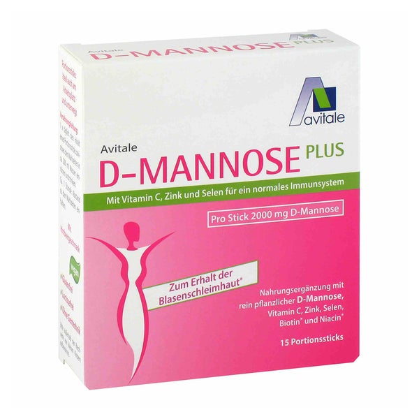 D-mannose PLUS 2000 mg Sticks m.Vit.u.Mi 15X2,47 g, 15X2,47 g 