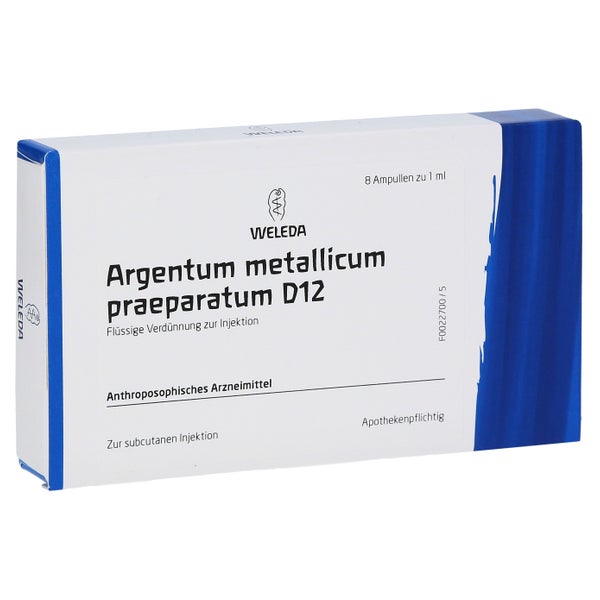 Argentum Metallicum Praeparatum D 12 Amp 8 St