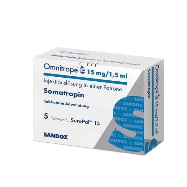 OMNITROPE 15 mg/1,5 ml Injektionslösung f.SurePal 5 St