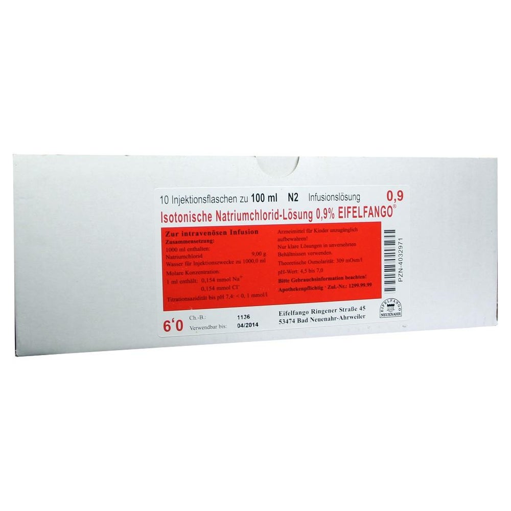 Isotonische NaCl Lösung 0,9% Eifelfango 10X100 ml