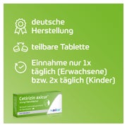 Cetirizin axicur 10mg Allergietabletten 100 St