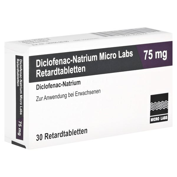 DICLOFENAC Natrium Micro Labs 75 mg Retardtabl. 30 St, 30 St 
