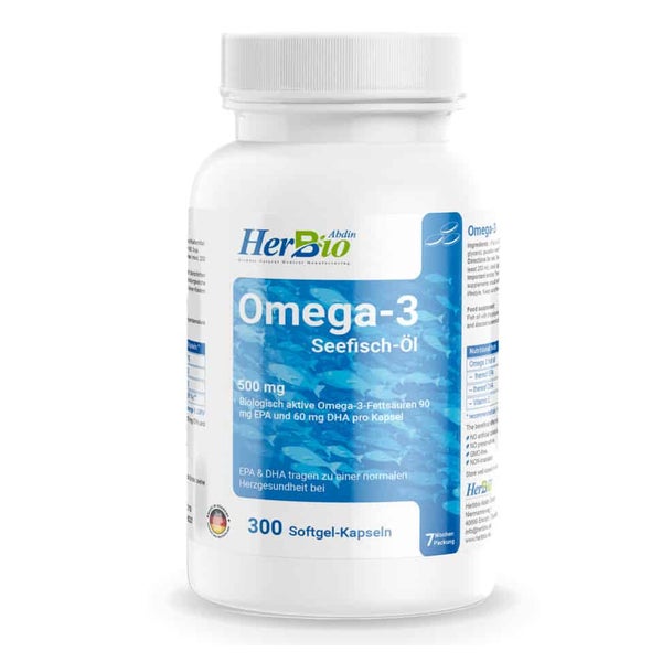 HerbBio Omega-3 500mg Kapseln 300 St