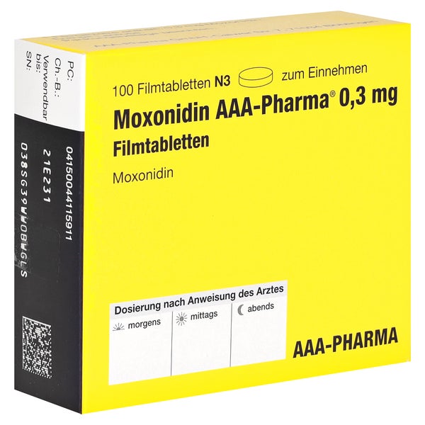 MOXONIDIN AAA-Pharma 0,3 mg Filmtabletten 100 St