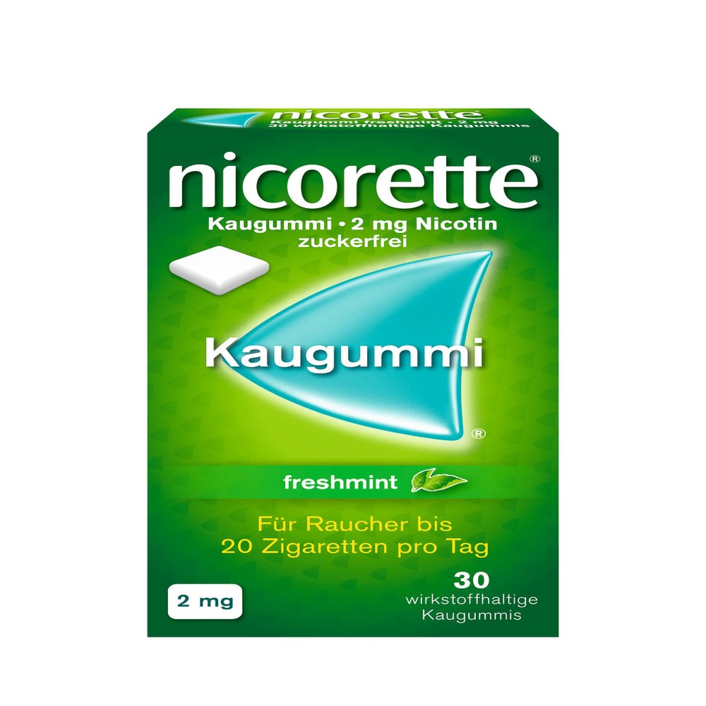 nicorette Kaugummi 2mg freshmint zur Rauchentwöhnung 30 St