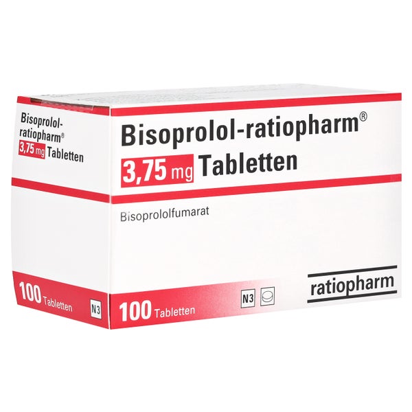 Bisoprolol-ratiopharm 3,75 mg Tabletten 100 St