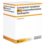 LANSOPRAZOL-ratiopharm 30 mg magensaftres.Hartkap. 98 St