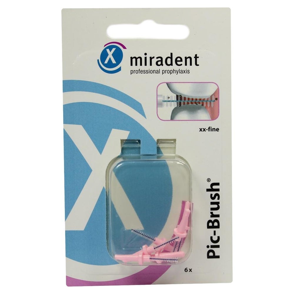 Miradent Interdentalbürsten Pic-Brush Ersatzbürsten x-large bordeaux 6 St