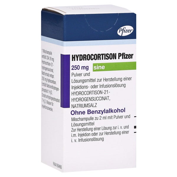 HYDROCORTISON Pfizer 250 mg sine P+LM H.Inj/Inf-L. 1X2 ml