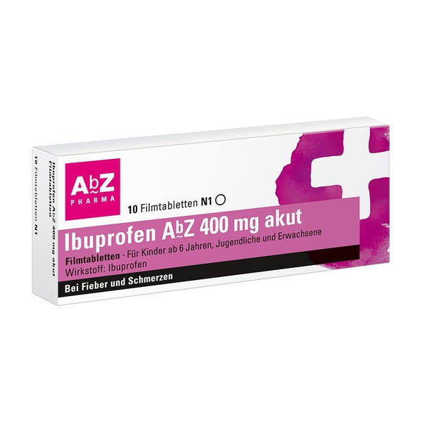 Ibuprofen AbZ 400 mg akut Filmtabletten 10 St