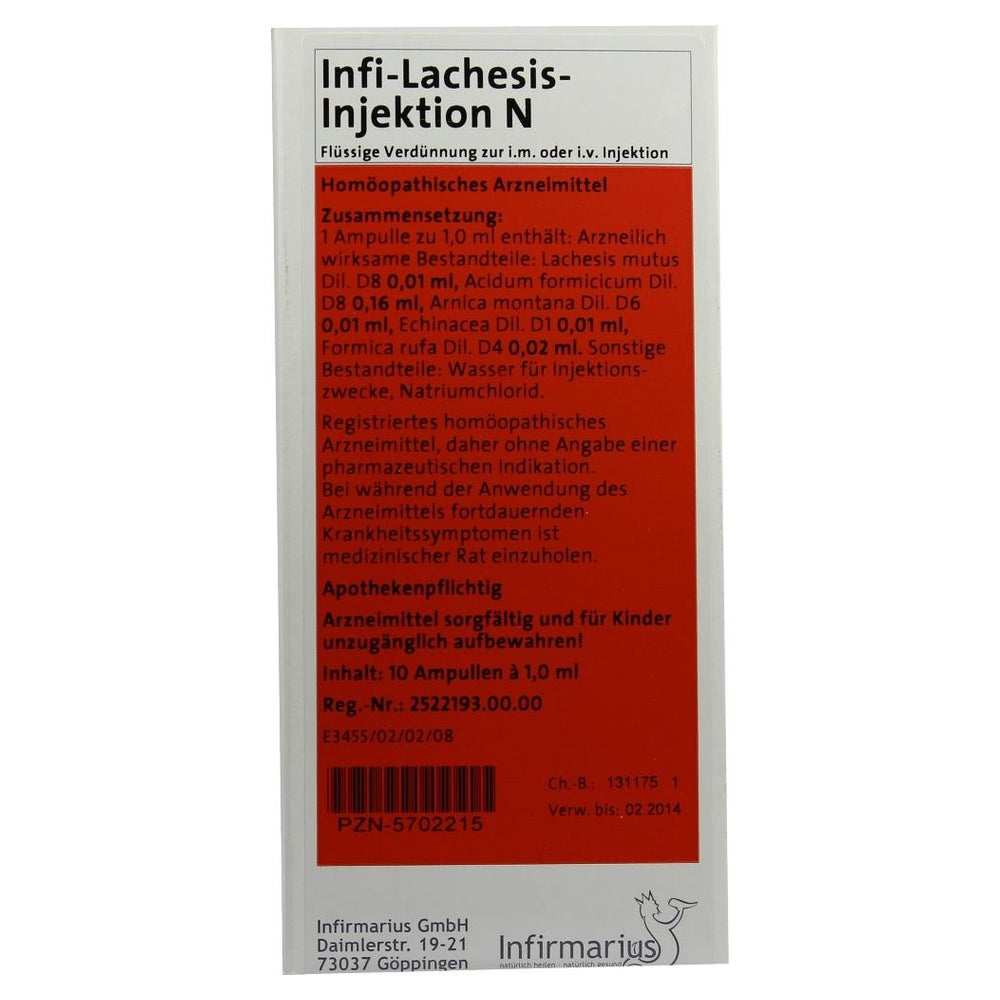 INFI Lachesis Injektion N 10X1 ml