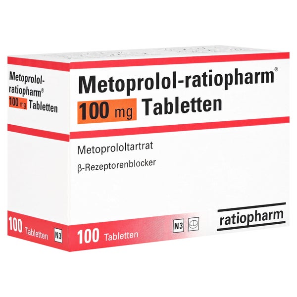 Metoprolol-ratiopharm 100 mg Tabletten 100 St