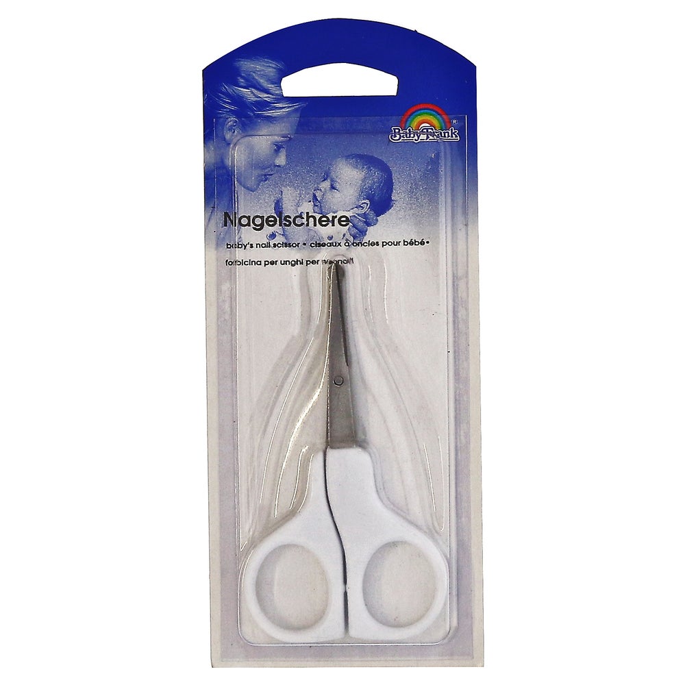 Babyschere 9 cm gebogen weiß 1 St