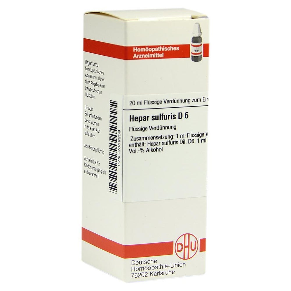 Hepar Sulfuris D 6 Dilution 20 ml