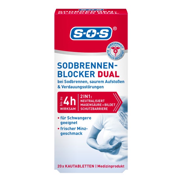 SOS Sodbrennen-Blocker Dual | Reflux & Sodbrennen 20 St
