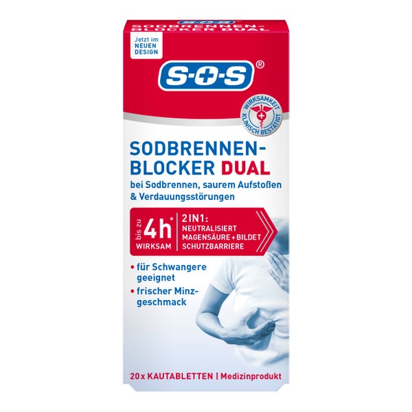 SOS Sodbrennen-Blocker Dual | Reflux & Sodbrennen 20 St