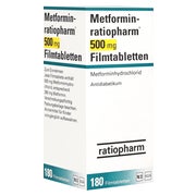 METFORMIN-ratiopharm 500 mg Filmtabletten 180 St