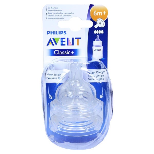 Avent Sauger Airflex 4-Loch 2x schneller Nahrungsfluss 2 St