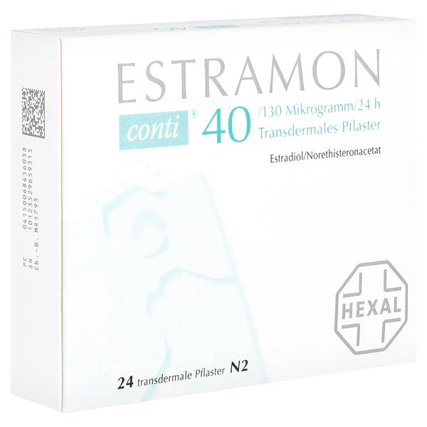 ESTRAMON conti 40/130 µg/24 Stunden transd.Pflast. 24 St