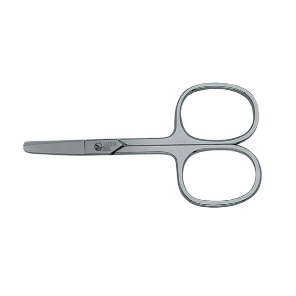 Erbe, Nagelschere, aufgebogen, glatt, vernickelt - Babyschere, stumpfe Spitze 1 St