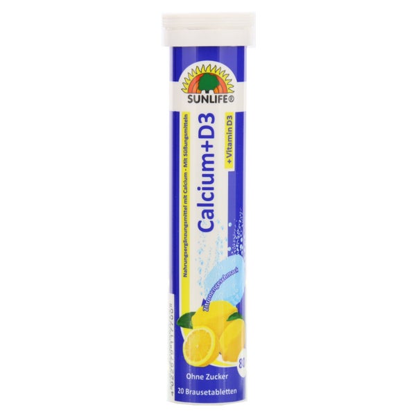 SUNLIFE® Calcium und Vitamin D3 Brausetablette 20 St