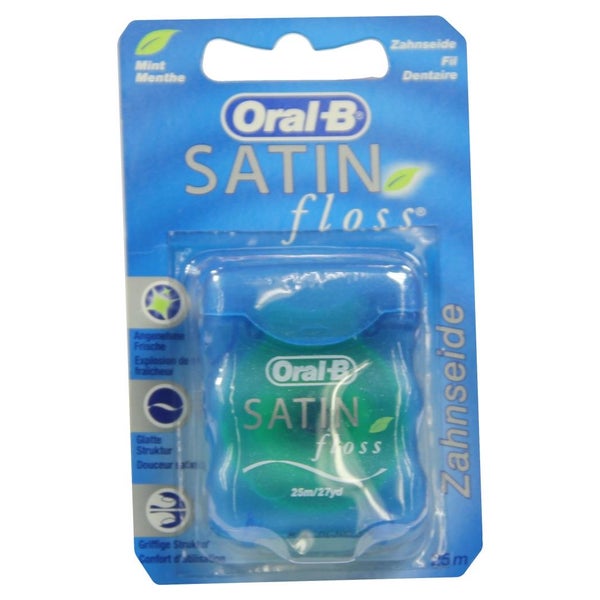 ORAL B Zahnseide Satinfloss blau Blisterkarte 1 St