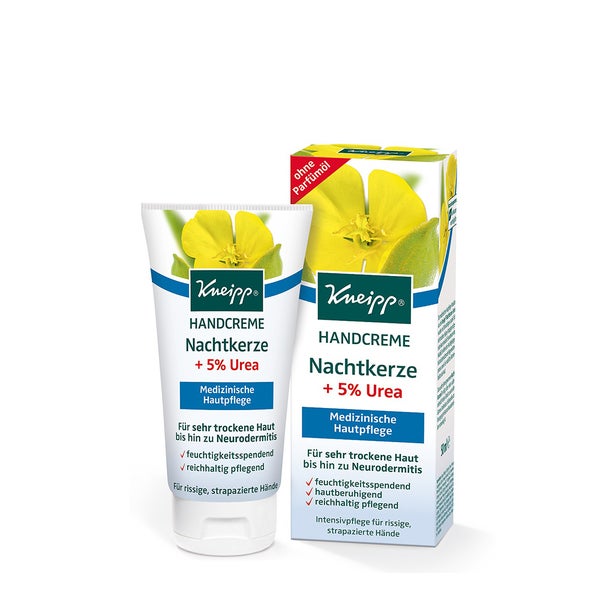 Kneipp Handcreme Nachtkerze + 5% Urea - Nachtkerzenöl & Mandelöl & Urea 50 ml