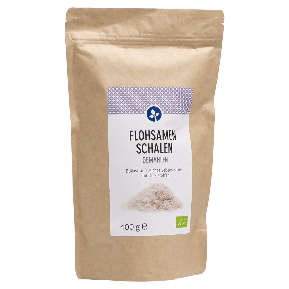 Flohsamenschalen Gemahlen Bio Pulver 400 g
