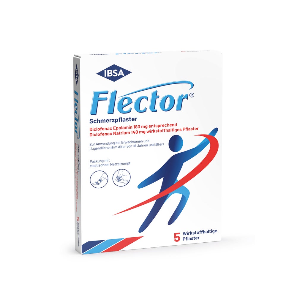 Flector Schmerzpflaster + elastischer Netzstrumpf 5 St