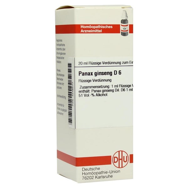 Panax Ginseng D 6 Dilution 20 ml