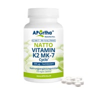 Produktabbildung: APOrtha® Natto Vitamin K2 MK-7 Cyclo® 200 µg - vegane Tabletten 190 St
