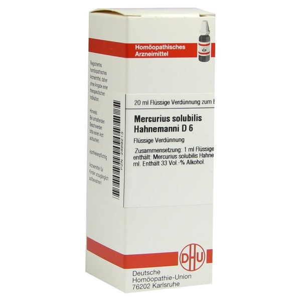 Mercurius Solubilis Hahnemanni D 6 Dilut 20 ml