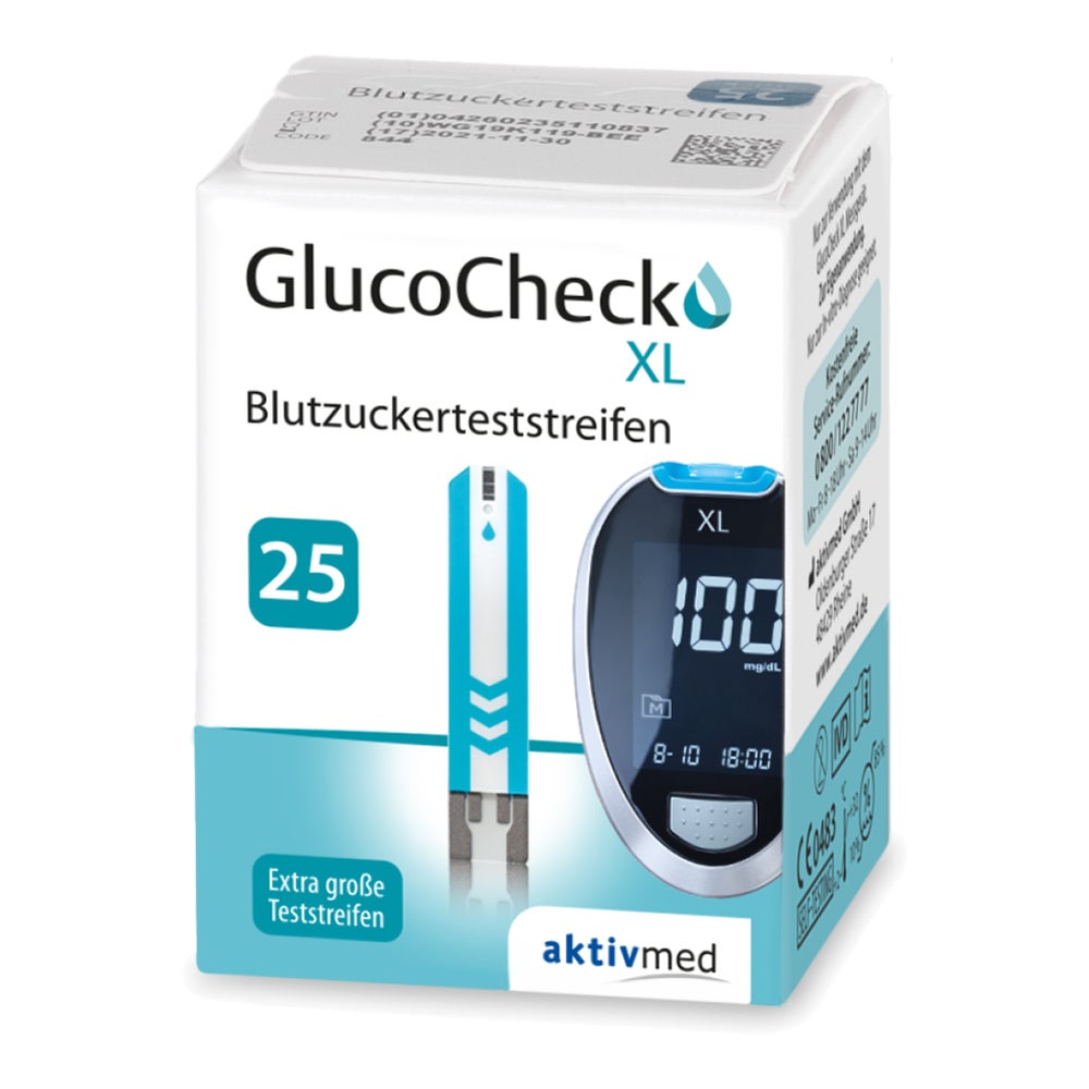GlucoCheck XL Blutzuckerteststreifen 25 St