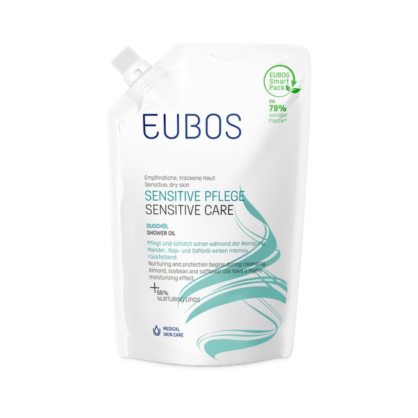 EUBOS Sensitive Pflege Duschöl, Nachfüllbeutel 400 ml