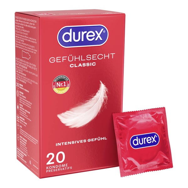 «Gefühlsecht Classic» 20 Dünne Markenkondome Easy-On (20 Kondome) 20 St