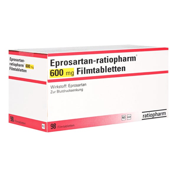 EPROSARTAN-ratiopharm 600 mg Filmtabletten 98 St