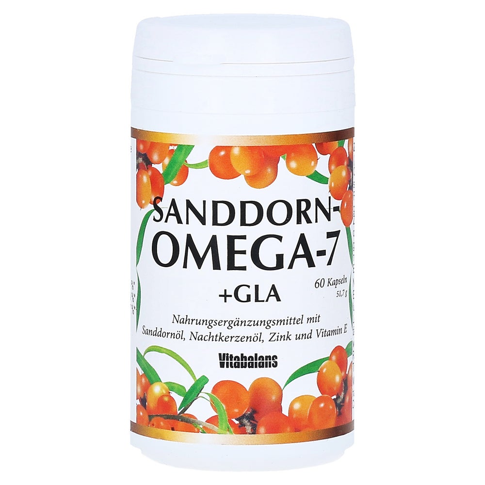 Sanddorn Omega 7 + GLA mit wertvollen Fettsäuren 60 St