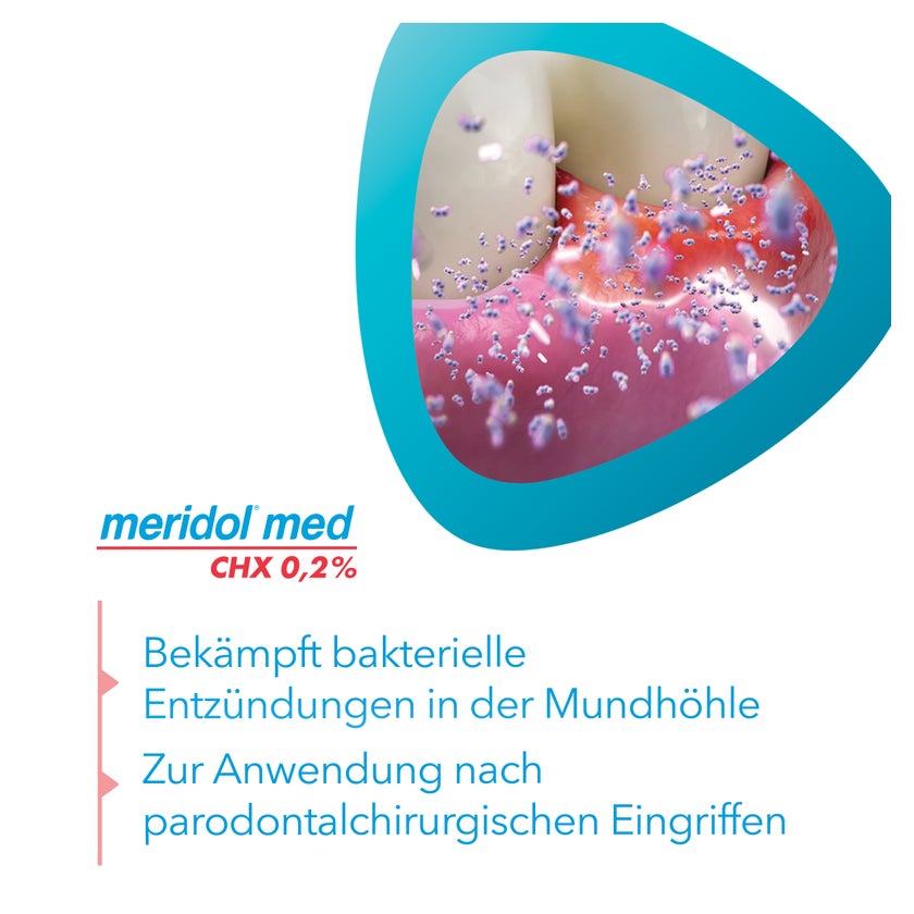 meridol Mundspülung med CHX 0,2% Chlorhexidin 300 ml