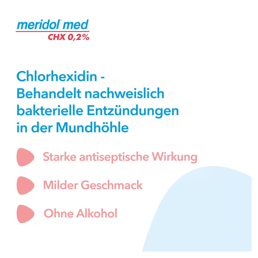 meridol Mundspülung med CHX 0,2% Chlorhexidin 300 ml