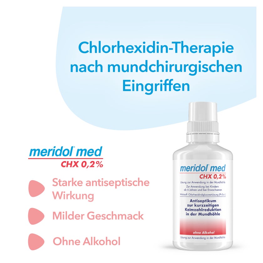 meridol Mundspülung med CHX 0,2% Chlorhexidin 300 ml