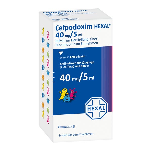 CEFPODOXIM HEXAL 40 mg/5 ml Pulv.z.Susp.-Herstell. 100 ml