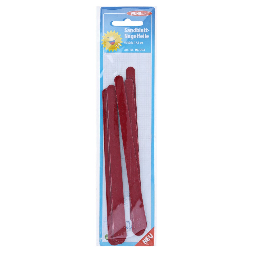 Sandblatt Nagelfeile 17,8 cm 6 St