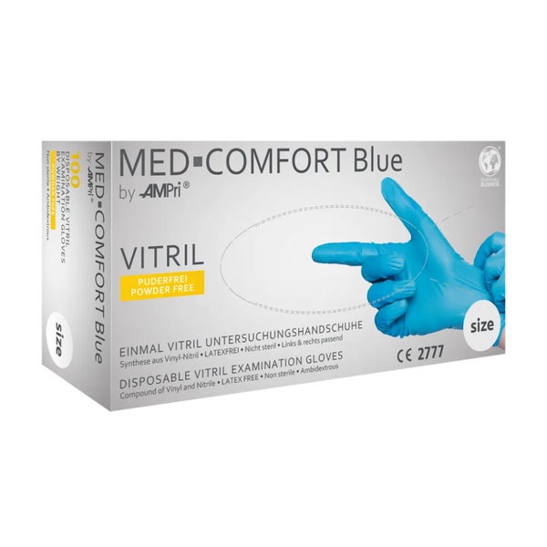 Med Comfort Blue Classic Line Vitril Xl 100 St