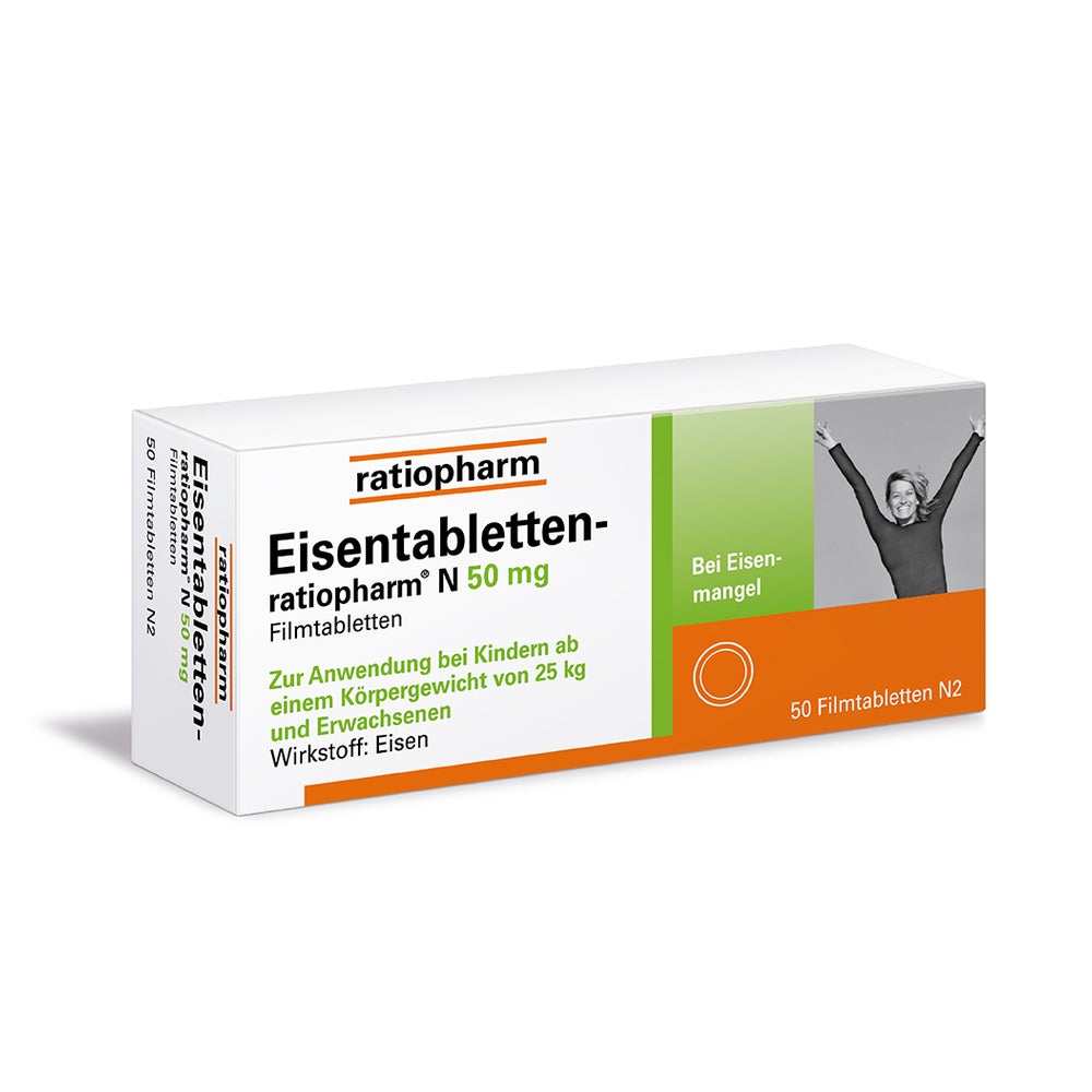 Eisentabletten-ratiopharm® N 50 mg Filmtabletten 50 St