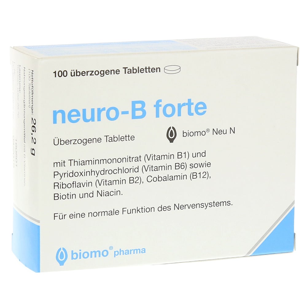 Neuro-b Forte Biomo Neu überzogene Table 100 St